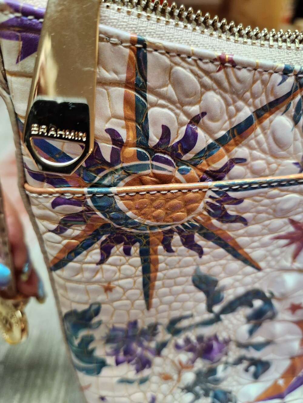 Brahmin Katie Crossbody Bag in Vitality Melbourne - iridescent sheen - Picture 6 of 16